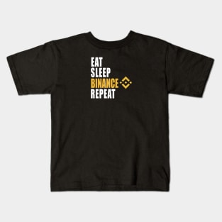 Eat Sleep Binance Repeat Kids T-Shirt